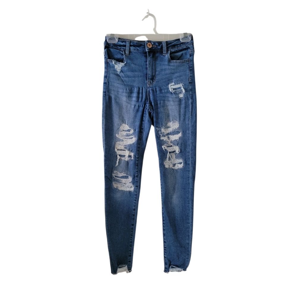 American Eagle Hi Rise Distressed Jeggings